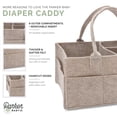 thumbnail image 4 of Parker Baby Co. Felt Diaper Caddy - Regular Nursery Organizer with Removable Dividers - Oatmeal, 4 of 6