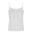 thumbnail image 4 of Womens Tank Top Halter Tops Sleeveless Shirts Spaghetti Strap Camisole Casual Summer Basic Blouses Adjustable Shoulder Straps Pleats Top, 4 of 9