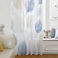 thumbnail image 6 of Blue Sage Green Leaves Sheer Curtains 84 Inches Long, Spring Botanical Watercolor Light Filering Curtains, Breathable Simi Curtain Privacy Drapes for Living Room Bedroom Lightweight Window Treatment, 6 of 9