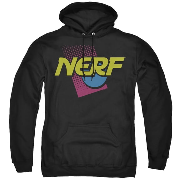 Nerf 90S Logo Adult Pullover Hoodie Sweatshirt Black