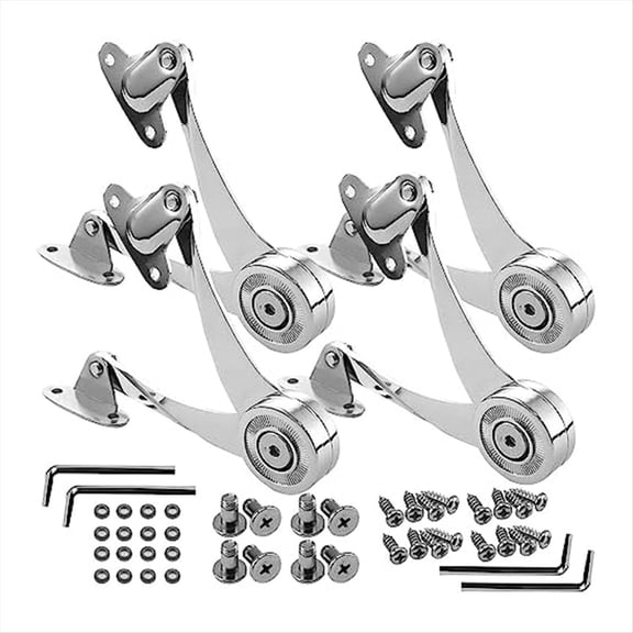 Hinge Soft Close - Lid Support Heavy Duty Adjustable Metal Lift and Up Cabinet Door Hinge, 4PCS