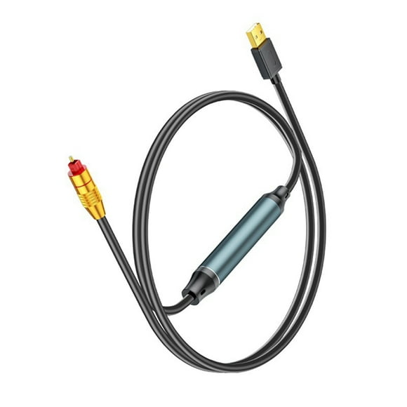 USB to Optical SPDIF Converter Analog to Digital Sound Adapter for Enhances Sound Optical Cable for HDTV Gaming Consoles