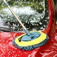 thumbnail image 3 of Hxlamzoo Car Wash Brush Mop Cleaning Tool with Long Handle, Telescopic Long Pole 23.62/35.43/47.24 inch, Not Hurt The Paint Car Wash Tools Car Wash Brush, for Cars Truck, SUV, RV, Trailer, Boat, 3 of 8