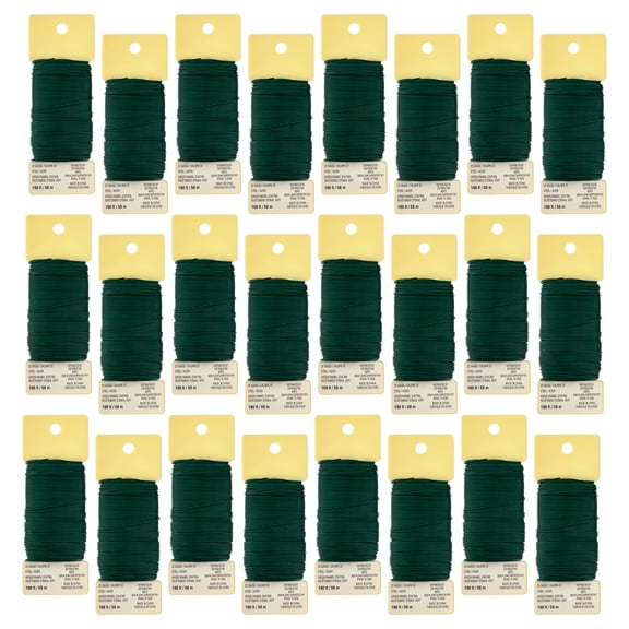 24 Pack: 22 Gauge Green Floral Wire by Ashland