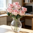 thumbnail image 4 of Dpityserensio 7Pcs Artificial Rose Flowers, Realistic Silk Rose Stems for Wedding Arch Backdrop, Faux Flower Bouquet for Living Room Table Centerpiece Party Decor, 4 of 6