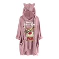 thumbnail image 1 of Pntutb Mujer Navidad Casual Ciervo Estampado Con Capucha Manga Larga Bolsillo Top Blusa Camisa Pntutb Pntutb-3030, 1 of 4