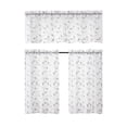 thumbnail image 2 of Kitchen Window Valance & Tier Curtain Set, Light Filtering Curtains, White/Sage, 2 of 5