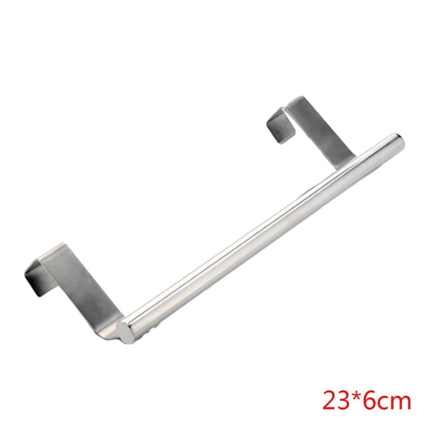 Toallero de barra única de acero inoxidable para colgar en la puerta, sin taladro, colgador de toallas, herramienta de cocina de baño Methold JJ17312-01
