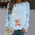 thumbnail image 1 of Chandail Sans Capuche Décontracté à Manches Longues et Col Rond pour Femmes, Imprimé de Noël Automne Hiver, 1 of 5