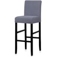 thumbnail image 1 of Housses de Chaise de Comptoir de Pub Réutilisables Housse Extensible Amovible Lavable Ensemble de 1(86-Grisbleu), 1 of 6