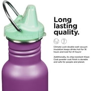 Klean Kanteen Kid Classic Narrow 12oz Stainless Steel Water Botle with Sippy Cap - Sparkling Grape