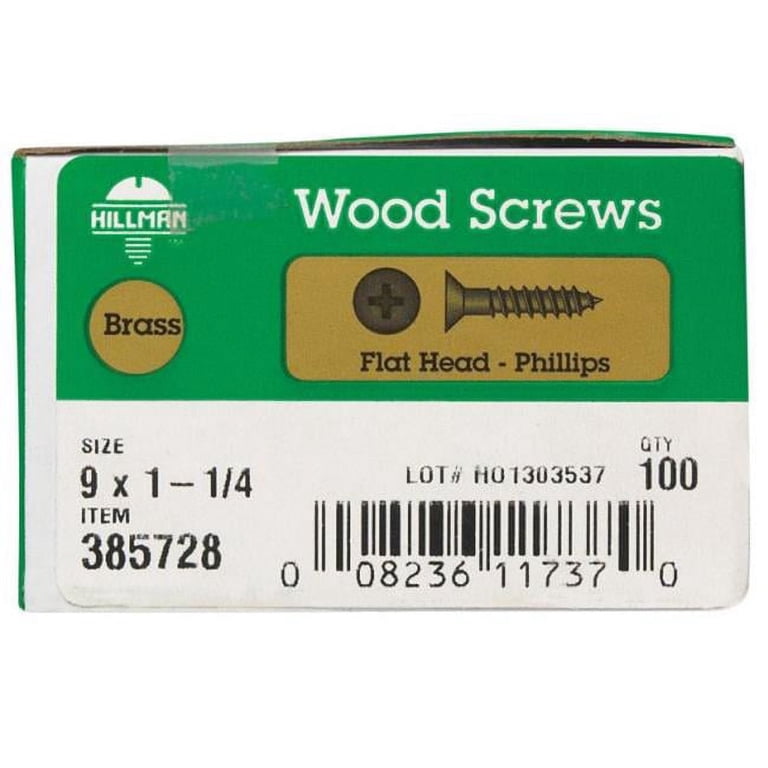 Hillman All Purpose Wood Screws – #8 X 2-1/2 Inch, 50-Pack, Zinc & Yellow Dichromate Finish, Interior Use (Phillips Drive)