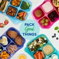 thumbnail image 6 of EasyLunchboxes - Patented Design Bento Lunch Boxes - Reusable 5-Compartment Food Containers for School, Work, and Travel, Set of 4 (Jewel Brights), 6 of 9