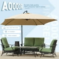 thumbnail image 5 of Patio 8.9FT Off-set Hanging Umbrella Brown, 5 of 9
