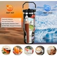 thumbnail image 3 of Steel Tumbler with Straw Vertical Handle Ice Flow Flip Tumbler 30 oz, Mushroom Tumbler Insulated Water Bottle Easy for Carry, Good for Home/Office, Better for Travel/Car/Camp, 3 of 6