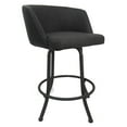 thumbnail image 2 of Swivel Counter Metal Bar Stool 26" - Joey - Moonstone - Grey, 2 of 3