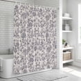thumbnail image 6 of Xipuska Haze Blue Leaf Shower Curtain - Water Repellent Fabric Shower Curtains Washable, Retro Farmhouse Plant Floral Branch Decorative Polyester Cloth Bathroom Curtains Modern Bath Decor 66"x72", 6 of 6
