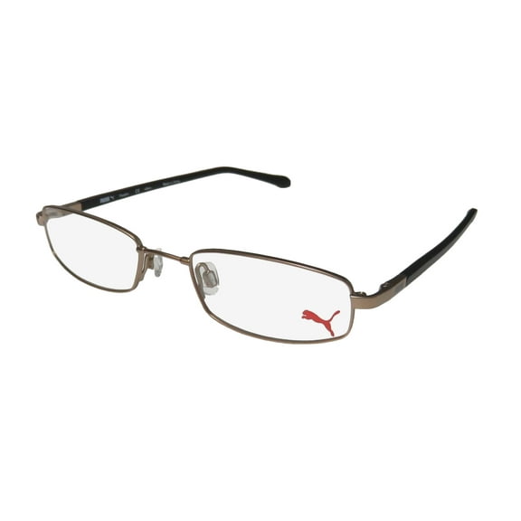 NEW PUMA 15338 FREEDOM MENS/WOMENS DESIGNER FULL-RIM BROWN / BLACK TWO-TONE COLOR COMBINATION FRAME DEMO LENSES 48-18-140 EYEGLASSES/GLASSES