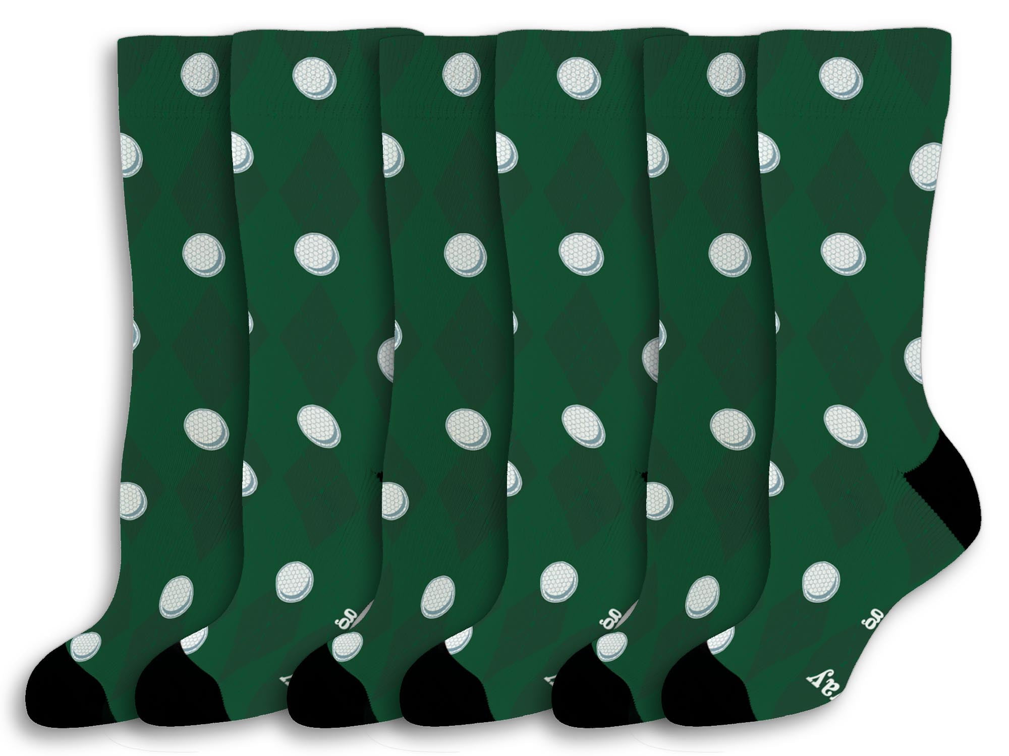 ThisWear Golfing Themed Gifts Watching Golf Presents Golfing Socks Golf Ball Socks 6Pairs
