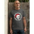 thumbnail image 2 of Christmas Dead Inside But Jolly Santa Skull Holiday Shirt for Men Unisex Mens Tshirt, L, Charcoal, 2 of 6