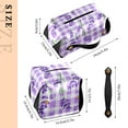 thumbnail image 4 of Purple Plaid Watercolor Lavender Leather Tissue Box Cover Rectangle Tissue Holder Foldable, 4 of 8
