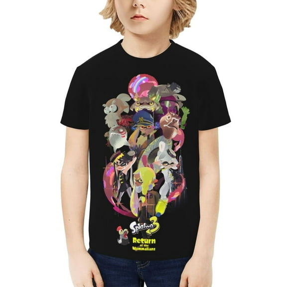 Splatoon 3 Kids T-Shirt 3d Printed Graphic T-Shirts Boys And Girls Short Sleeve Shirts For Youth Kids X-Small
