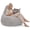 Light Gray, variant on Costway Bean Bag Chair for Adults with Skin-friendly Corduroy Cover & Soft Sponge Filling Beige