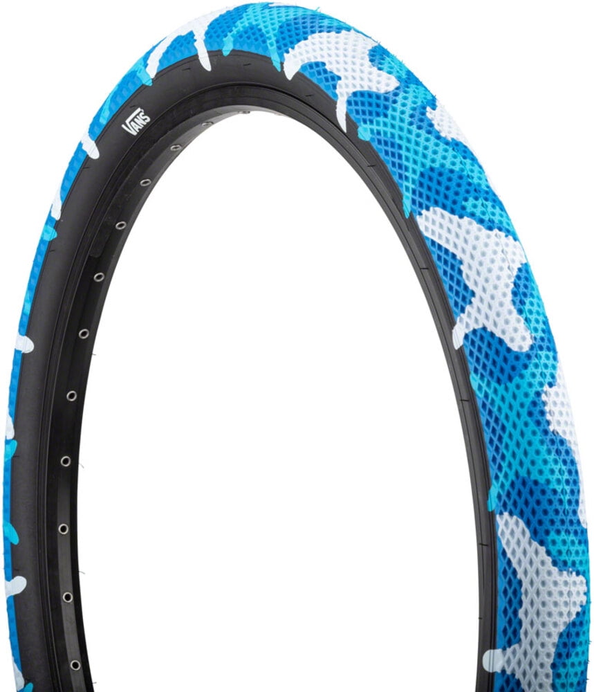 blue bicycle tires
