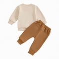 thumbnail image 3 of Towmus Toddler Baby Boy Fall Winter Clothes Letter Graphic Long Sleeve Sweatshirt Pullover Tops + Joggers Pants Outfit Set, 3 of 8