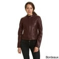 thumbnail image 3 of Women's Leather Moto Collar Scuba, 3 of 5