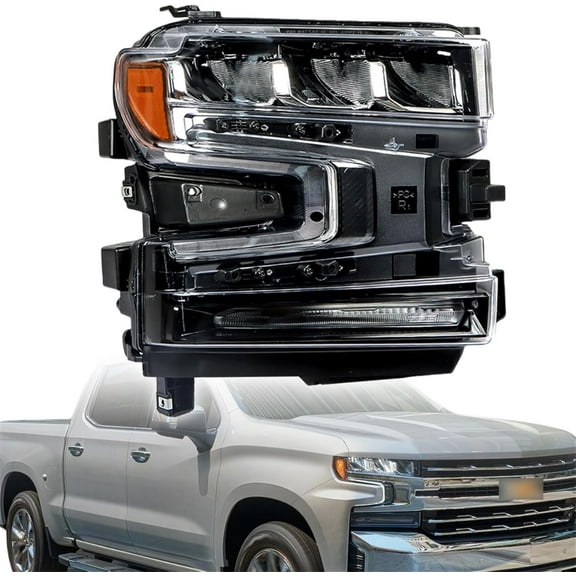 OTTULUR Headlights Assembly Replacement for Chevrolet Silverado 1500 2019-2020 Projector Headlamp Passenger Side GM2503497 84621851