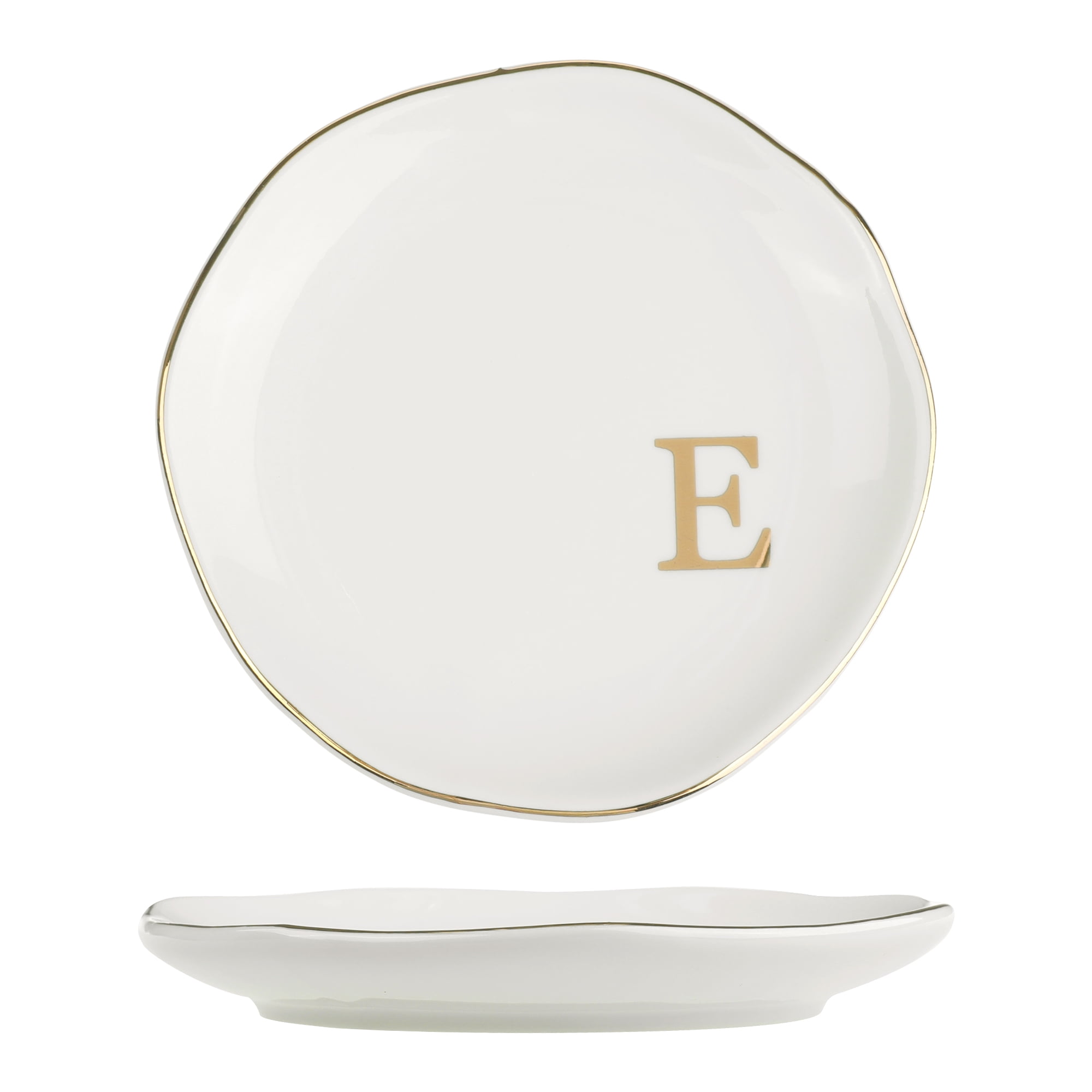 Unique Bargains Ceramic Jewelry Tray Decorative Trinket Dish Gifts Jewelry Boxes White-E