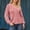 *Pink, variant on ClodeEU Womens Henley Sweater Tops,Solid Color Button V-neck,Casual Pullover Long Sleeved Top Black,Womens Plus XXL