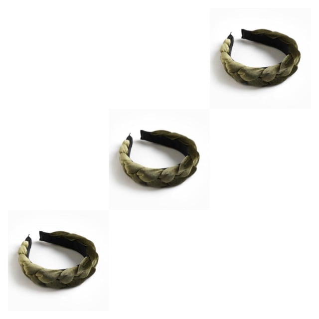 Qarigey Trenza Velour Diadema Bandas anchas para el cabello Mujeres Niñas Aro para el cabello Banda para la cabeza de invierno de cara Type1 NO1
