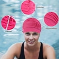 thumbnail image 2 of Swim Caps for Women Swimming for Long Hair, Swim Cap Pleated Elastic Comfort Bathing Cap, Swim Hats Keep Hairstyle Unchanged, 2 of 6