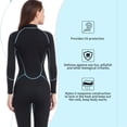 thumbnail image 4 of Seaskin Traje de Neopreno Corto de 3 mm para Hombre Traje de Buceo de Cuerpo Completo para Mujer Traje de Neopreno con Cremallera Frontal para Buceo Snorkel Surf Natación Medium, 4 of 5