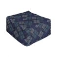 thumbnail image 1 of Abstract Rectangle Pouf, Dotted Design Squares in Cold Blue Colors Modernistic Geometry Art, Under Desk Foot Stool for Living Room Office with Cover, 25", Charcoal Grey Multicolor, by Ambesonne, 1 of 4