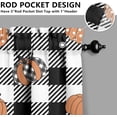 thumbnail image 5 of Fall Kitchen Curtains 3 Panel Set Plaid Black Pumpkin Autumn Kitchens Decor Falls Curtain and Valances Set Thanksgiving Fall Window Curtains Autumn Themed, 5 of 6