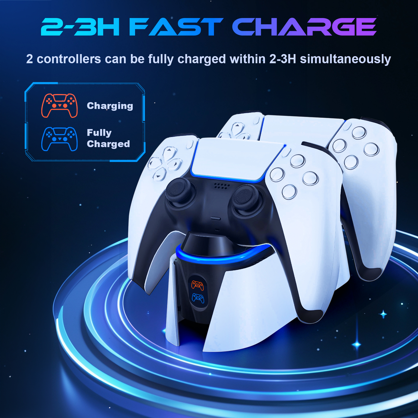 ETEPEHI PS5 DualSense Controller Charging Dock photo 3