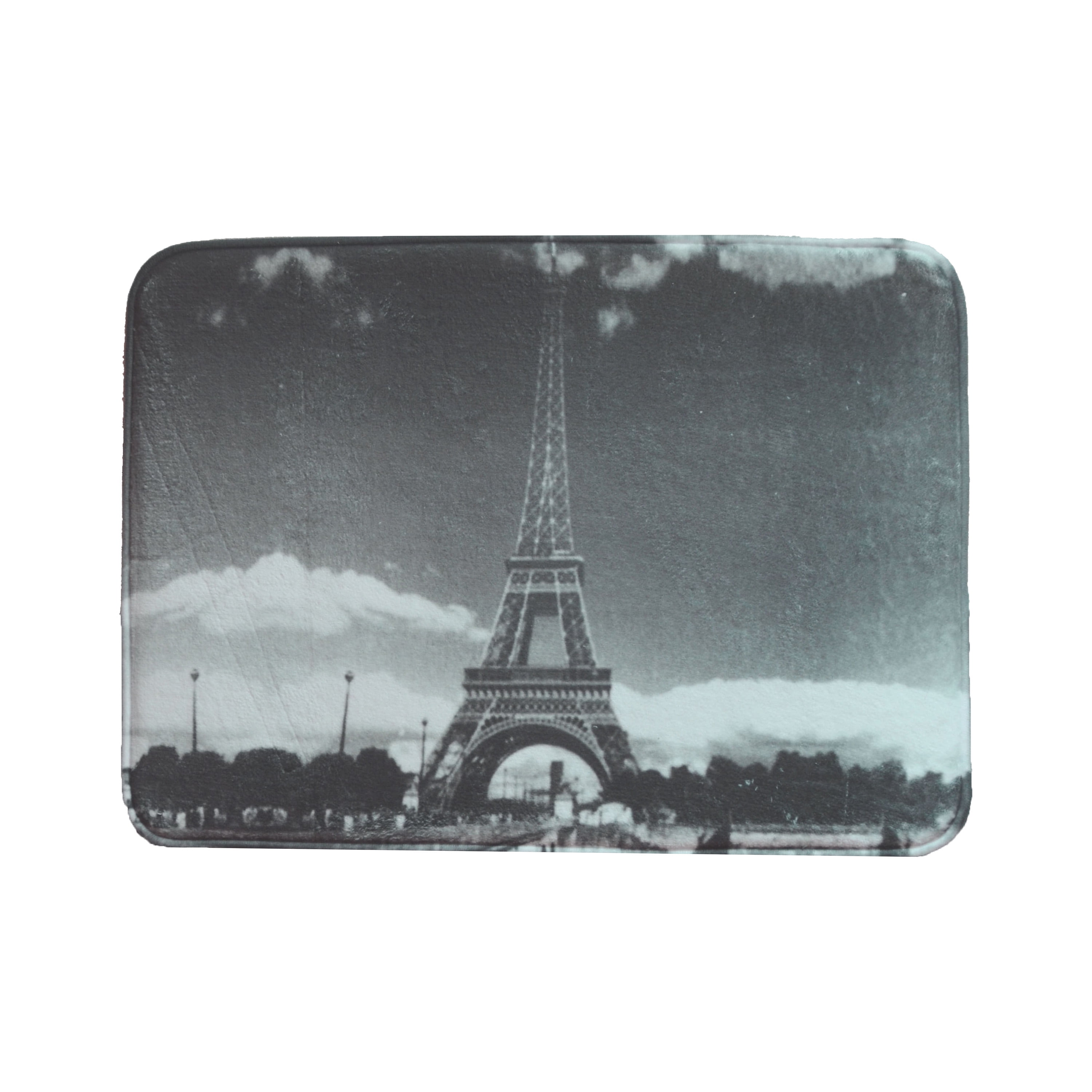Single 1 Memory Foam Bathroom Step Out Mat Paris Night Sky Eiffel Tower Non Skid Backing 17 X 24 Walmart Com Walmart Com