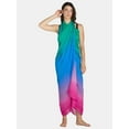 thumbnail image 6 of Time and Tru Women's Ombre Print Pareo, One Size, Blue Green, 6 of 6