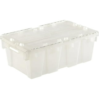 Orbis Clear Plastic FliPack® Stack-N-Nest Storage Tote With Lid