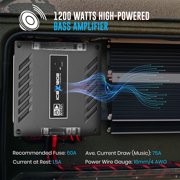 Banda ICEX2000.2 Ice X 2001 One Channel 2000 Watts Max @ 2 Ohm Car Audio Mono Amplifier W/bass Boost Subsonic Filter And Low Pass Filter
