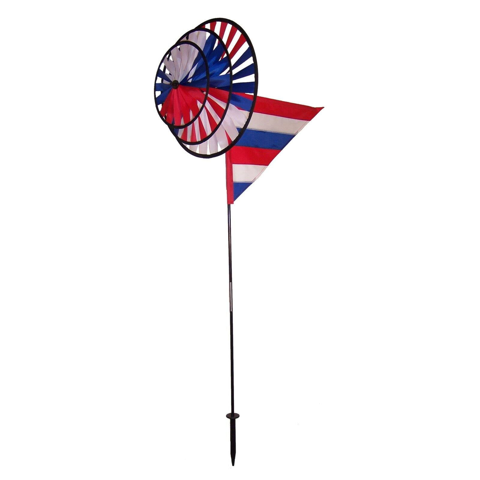 In the Breeze Red White Blue Triple Spinner with Sail
