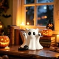 thumbnail image 5 of 1 Pcs Halloween Ghost Figurine Cute Spooky Unique Cat Design Cartoon Mini Figurines Desk Ornament Decorations Indoor for Halloween Decor Home Table Bedroom Office Desktop Display Ornaments, 5 of 9