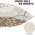 thumbnail image 5 of Brown Black and Grey Dahlia Floral Pillow Covers 20x20 Set of 2 Coffee White Outdoor Modern Geometry Flower Throw Pillows Cover Summer Farmhouse Linen Decorative Pillowcase for Couch Bed Decor, 5 of 6
