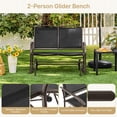 thumbnail image 5 of Yaheetech 2-Person Patio Swing Glider Bench Texteline with Steel Frame, Black, 5 of 7