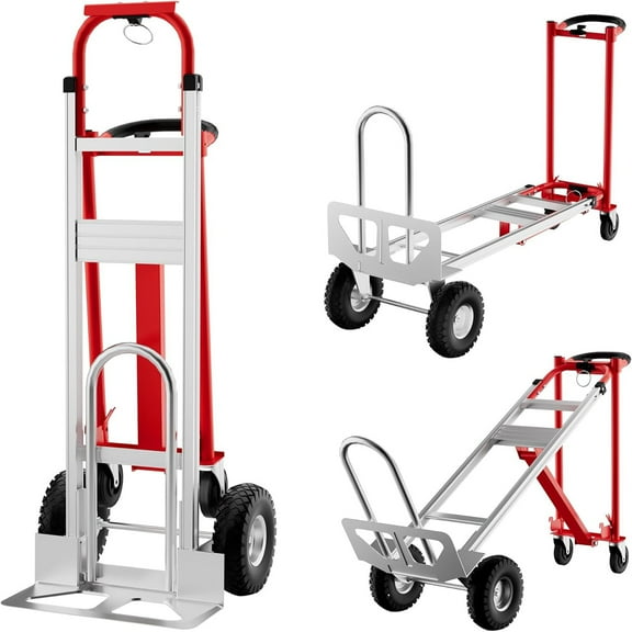 CazToi 3 in 1 Folding Hand Truck 770lbs Capacity Folding Aluminum Dolly