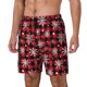 thumbnail image 1 of Balery Buffalo Plaid Snowflakes Bañador para hombre, shorts de playa de secado rápido con entrepierna y forro de compresión-X-Large, 1 of 6