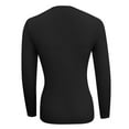 thumbnail image 4 of Htigea Fall Sweater for Women Notch V Neck Pullover Slim Fit Long Sleeve Winter Base Layer Shirts Solid Soft Cozy Tops Black S, 4 of 4